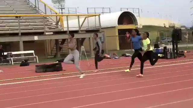 levers elaine in practice 100m