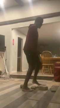 Ankle training 4 brick set up.