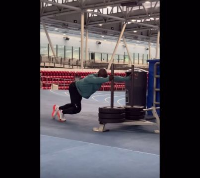 Why heavy sled pushes are a arm focus activity